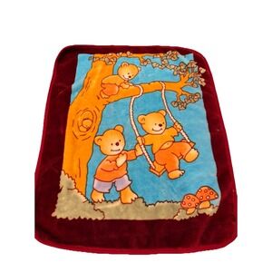 Vintage Baby‎ Bear Themed Blanket 80s/90s.